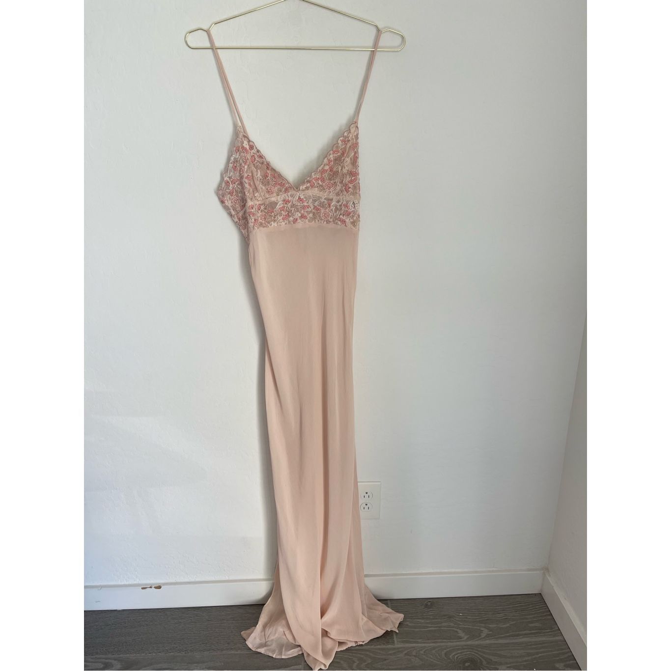 Intimately Free People Midnight Magic Beaded Maxi Slip Size Large Nwot